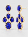 BALBINO Morada lapis lazuli drop earrings in 18K gold-plated setting
