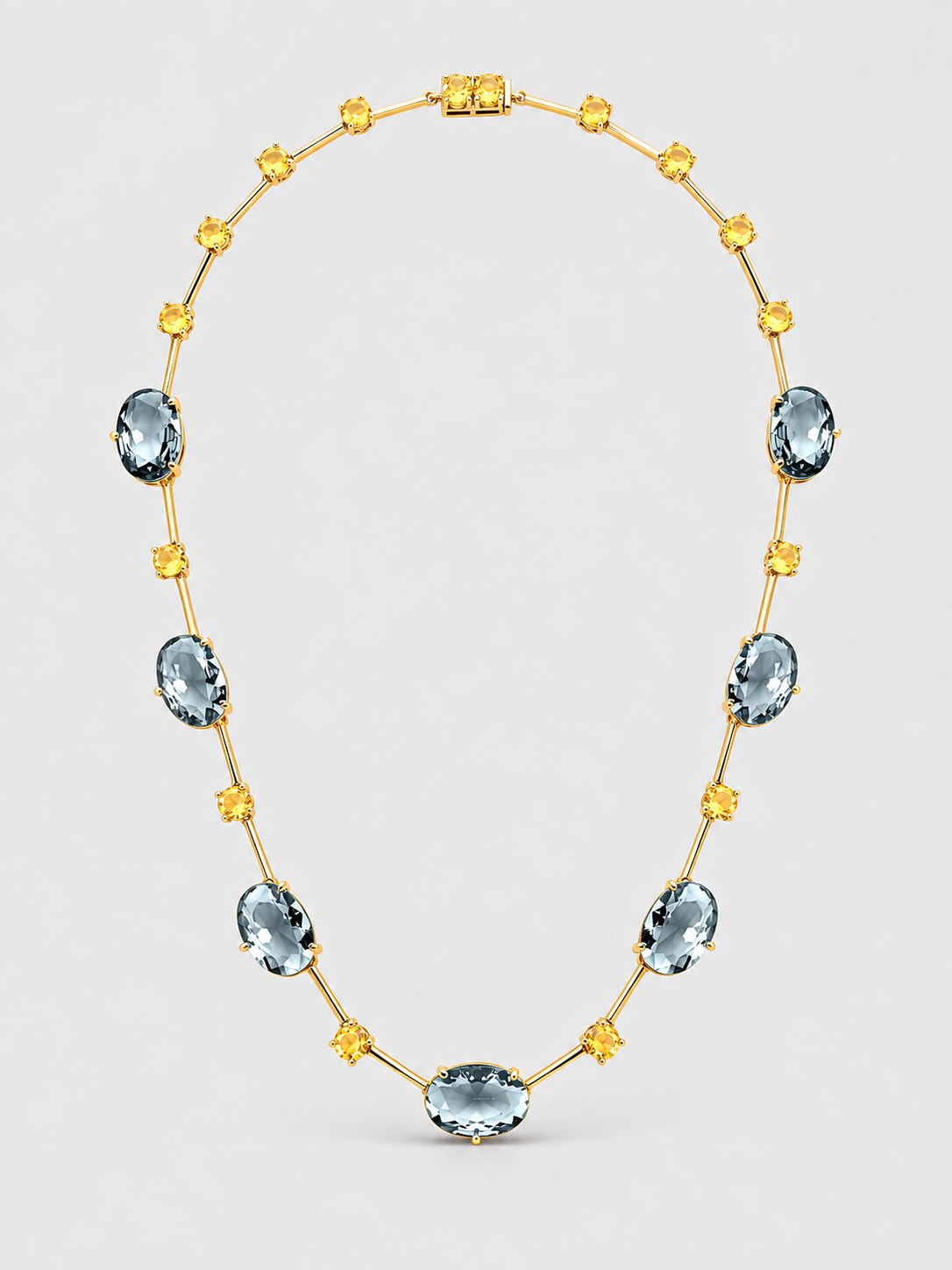 BALBINO Névoa necklace with grey spinel and citrine