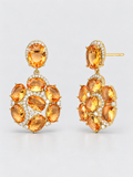 BALBINO Alma drop earrings with amber-toned crystals